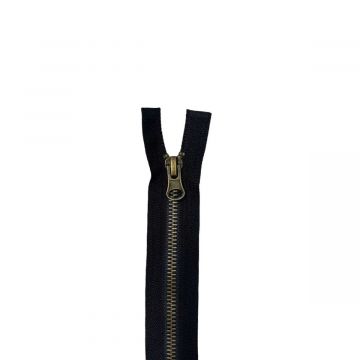 Kupfer Reißverschluss Zweiwege teilbar 80cm - Schwarz - 580