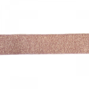 Glitzer Gummiband - Salmon Pink - 35 mm