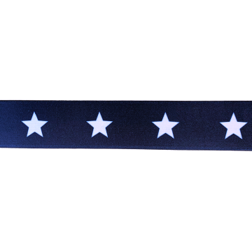 Gummi Print - 40mm - Star - Navy/White