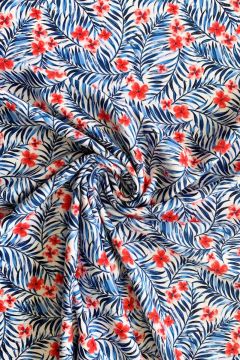 Lycra - Flowers and Leaves on Bright Fuchsia