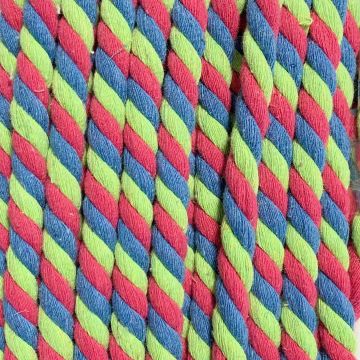 Kordel Gedreht 15-17mm - Lime/Fuchsia/Petrol