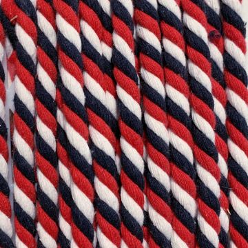 Kordel Gedreht 15-17mm - Red/Navy/White