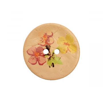 Knopfe Floral Rosa - 40mm