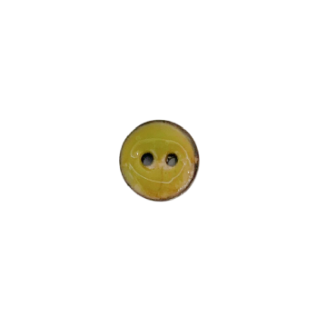 Knopf mit Glanz Fall Green - 11mm