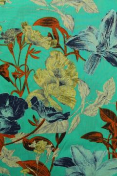 Spring Flowers on Turquoise