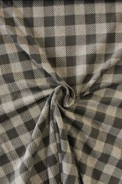 Fleece Print - Grey and Grey Squares