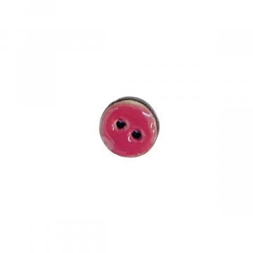 Knopf mit Glanz Pink - 11mm