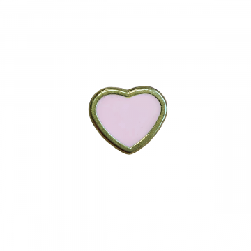Knopf - Herz mit Öse Pink - 11 mm
