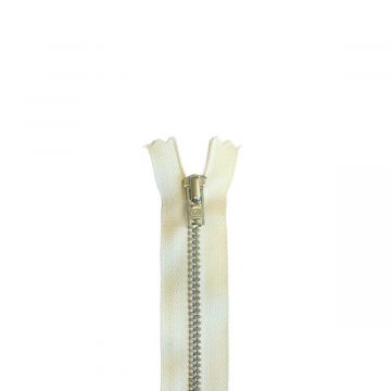 YKK - Reißverschluss für Hosen Nicht Teilbar - 12cm - Off White