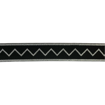 Gummi - Glitter Glamour 40mm - Zigzag Silver