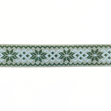 Luxus Taschenband - Snowflake - Moss Green/Beige/White