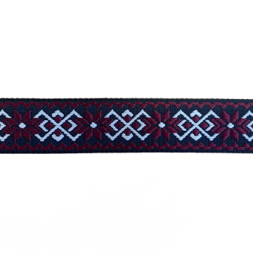 Luxus Taschenband - Snowflake - Bordeaux/Black/Beige