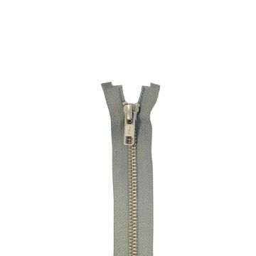 Metall Reißverschluss - Zweiwege teilbar - Light Grey/Silver - 85cm