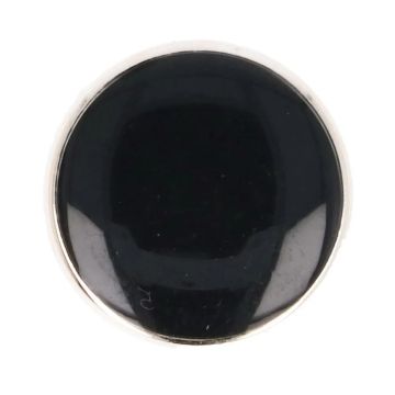 Knoop Milward - dot gouden rand wit 11mm - 5 stuks