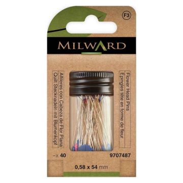 Milward - Blume Stecknadeln Plastik - 40st