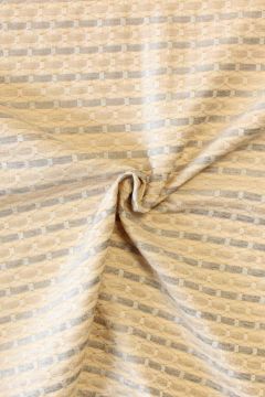 jacquard gobelin - Grey/Beige Stripes on Creme