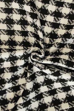 Bouclé - Pied de Coq Zwart/Wit