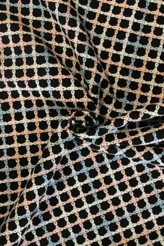 Bouclé - Ruit Ketting Blauw/Roze/Wit/Zwart