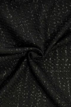 bouclé - Ruitje sparkle zwart