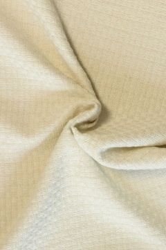 bouclé - Mini ruitje gebroken wit/Goud Glitter