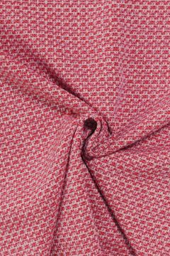 bouclé - Grafisch Dunkelrosa/Vanille/Weiß