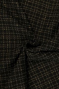 bouclé - Ruiten Zwart/Wit/Goud