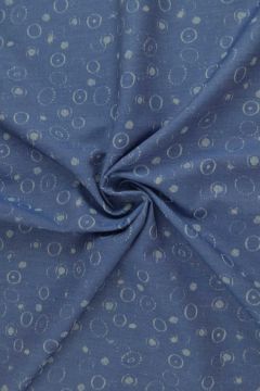 Chambray - Fine White Lines on Dark Blue