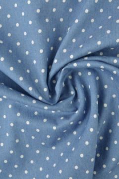 Chambray - Tiny White Dots on Classy Blue