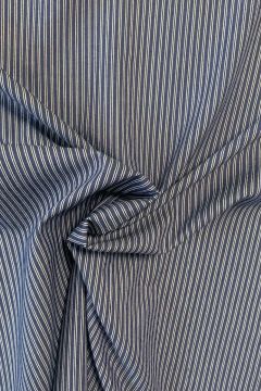 Chambray - Fine White Lines on Dark Blue