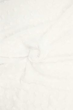 Chiffon Dots - White Crinkle