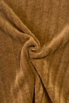 Faux Fur Stripes - Hazelnut