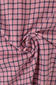 Flanell - Karostoff Pink/Light Blue/Black