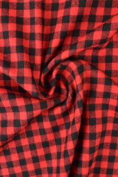 Flanell - Karostoff Small - Red/Black