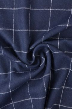 Flanell - Karostoff Deep Dark Blue/White
