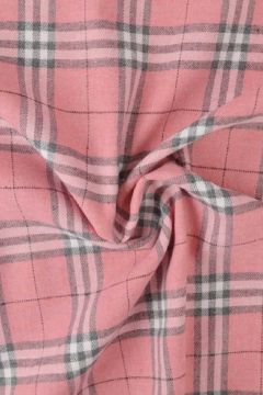 Flanell - Karostoff Pink/Grey/Brown