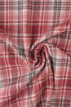 Flanell - Karostoff - dark red/white/pink/grey