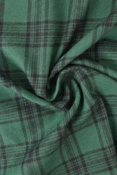 Flanell - Karostoff Forest Green/Black