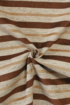 Jacquard Gobelin - Camel/Brown Stripes on Beige