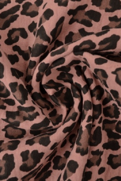 hydrophille stoffe / musselin - Animal Print on Vintage Pink