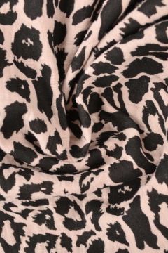 hydrophille stoffe / musselin - Black Leopard on Old Pink