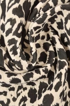 hydrophille stoffe / musselin - Black Leopard on Champagne