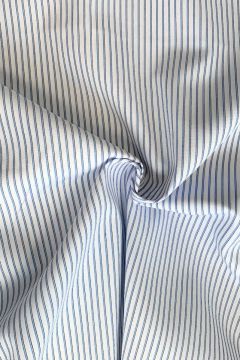 Blousestof - Lijnen in Strepen Blauw/Wit