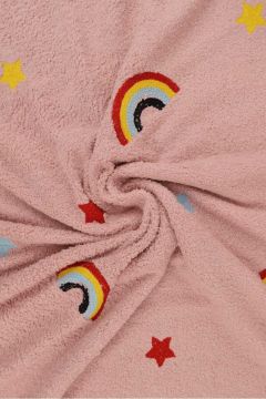 Weicher Frottee - Rainbows on Old Pink