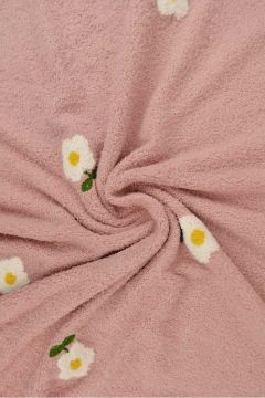 Weicher Frottee - White Flowers on Old Pink