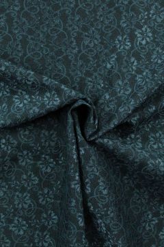 Lace - Shiny Dark Petrol Flowers