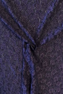 Lace - Dark Purple Curl of Flowers 