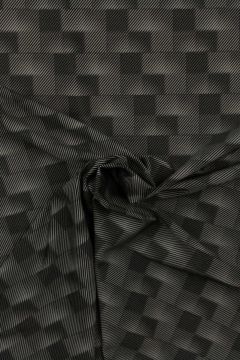 Badeanzugstoff - 3D Cubes Grey/Black