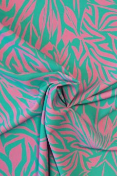 Badeanzugstoff - Pink and Turquoise Art