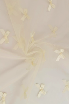 Mesh - Bow Tie - Champagne"