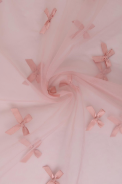 Mesh - Bow Tie - Old Pink